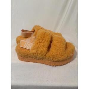 UGG Women's Slipper Platform 2 Bar Slingback Orange Size 7 brand New